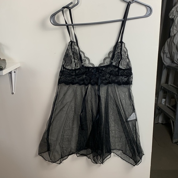 Black baby doll with Thong. New in Bag - Picture 3 of 4